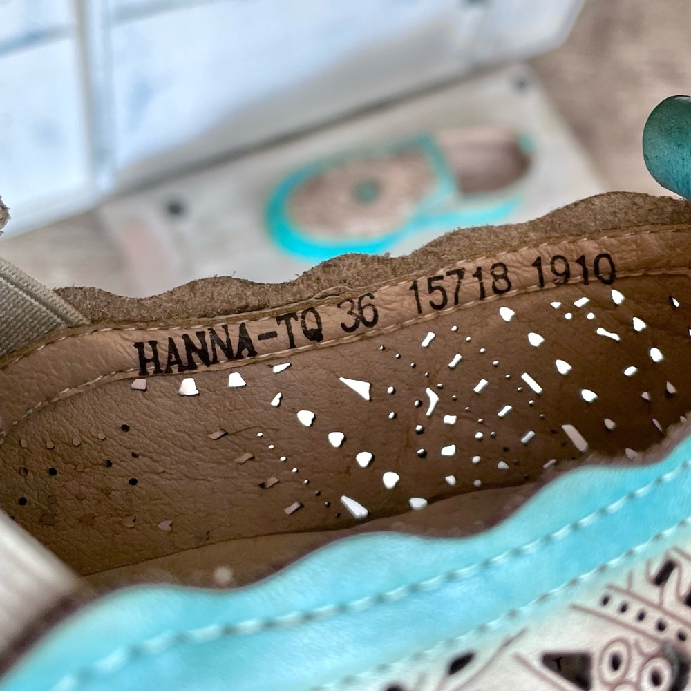 NWT. L’ Artiste Hanna Slip-On Turquoise Shoes - 36 - Picture 7 of 10